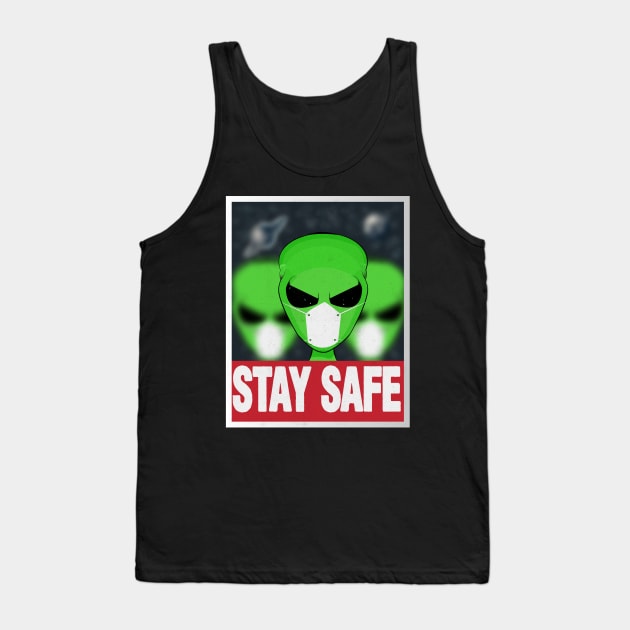 STAY SAFE ALIENS Tank Top by JHFANART